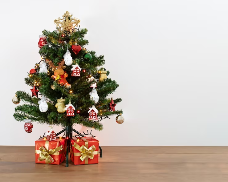 Decorative Christmas Tree with Gifts Under it